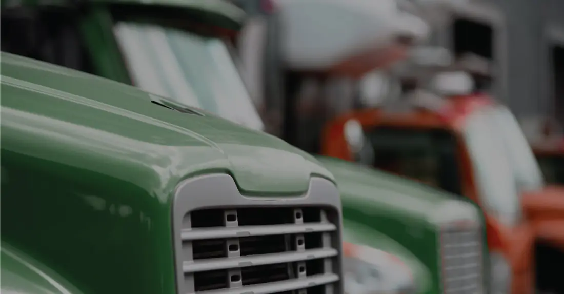 Close-up of a Proflo fleet truck hood